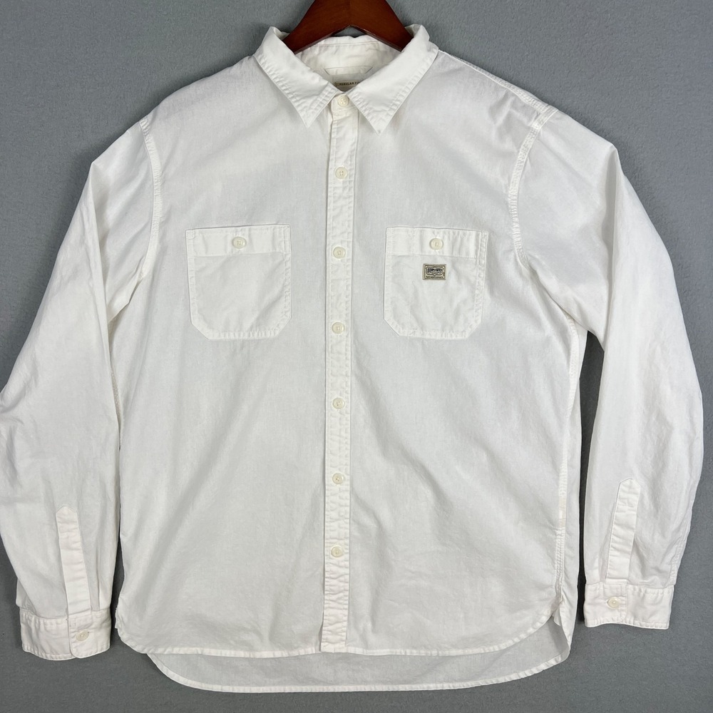 Denim and Supply Ralph Lauren Shirt Mens XL White Utility Button Down Workwear